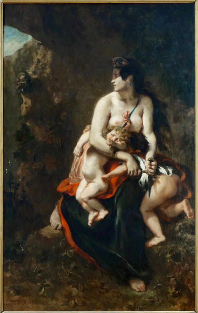 Eugène Delacroix, Medea About to Kill Her Children, 1838 Oil on canvas, 102.3 x 64.9 in Palais des Beaux-Arts de Lille, France