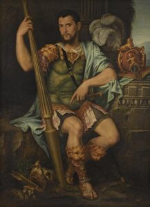 Francesco Primaticcio, Portrait of a Nobleman as Saint George, 16th century Oil on canvas, 64.5 x 47 in Unidentified location