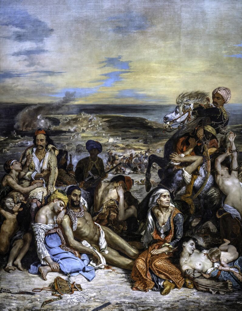 Eugène Delacroix, The Massacre at Chios, 1824 Oil on canvas, 13.7 x 11.6 ft Louvre Museum, Paris
