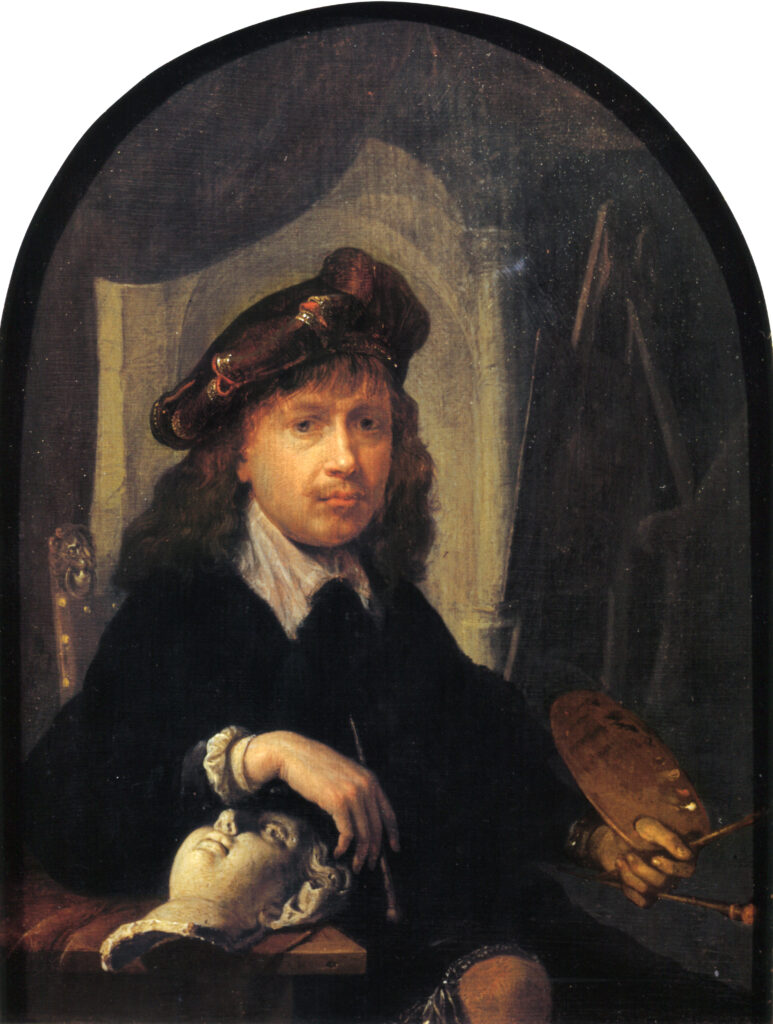 Gerrit Dou, Self Portrait, 1635 Oil on panel, 7.1 x 5.4 in The Wilson, Cheltenham, UK