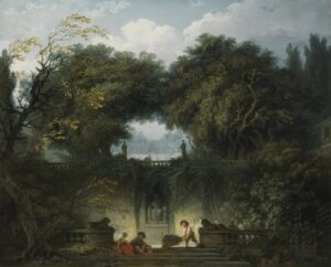 Jean-Honoré Fragonard, The Small Park, 18th Century Oil on canvas, 14.4 x 17.7 in The Wallace Collection, London