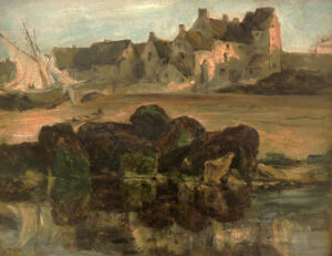 Théodore Rousseau, Fishing Village, 1831 Oil on canvas Unknown location