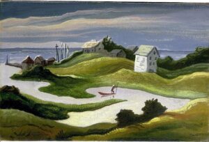 Thomas Hart Benton, Chilmark Landscape, 1922 Oil on paper mounted on fiberboard, 15.3 x 22.8 in Hirshhorn Museum and Sculpture Garden, Washington DC
