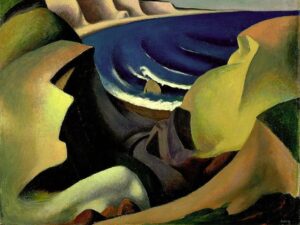 Thomas Hart Benton, The Cliffs, 1921 Oil on canvas, 29 × 34.5 in Hirshhorn Museum and Sculpture Garden, Washington DC