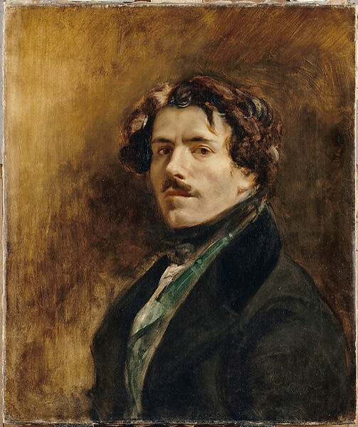 Eugène Delacrois, Self-portrait with Green Vest, 1837 Oil on canvas, 25.5 x 21.4 in Louvre Museum, Paris
