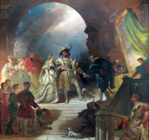 Francesco Primaticcio, King Francis I of France and his Sister Marguerite de Navarre Receive Statues and Paintings Brought Back From Italy Château of Fontainebleau
