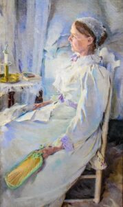 Cecilia Beaux, New England Woman, 1895 Oil on canvas, 43 x 24 1/4 in Pennsylvania Academy of the Fine Arts, Philadelphia