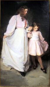 Cecilia Beaux, Dorothea and Francesca/The Dancing Lesson, 1898 Oil on canvas, 80.1 x 45.9 in Art Institute of Chicago