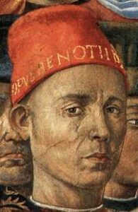 Self-Portrait of Benozzo Gozzoli in the Fresco Procession of the Magi, 1459 - 1460 Palazzo Medici Riccardi, Florence