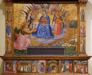 Benozzo Gozzoli, Madonna della Cintola, c 1450 – 1452 Tempera on panel, 25.8 x 15.6 in Museo di San Francesco, Montefalco