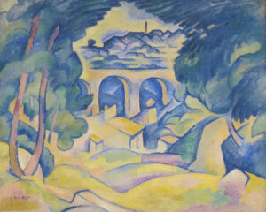 Georges Braque, The Viaduct at L'Estaque, 1907 - 1908 Oil on canvas, 25.6 x 31.7 in Minneapolis Institute of Arts