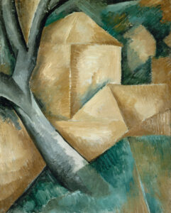 Georges Braque, Houses at l'Estaque, 1908 Oil on canvas, 15.9 x 12.8 in Lille Métropole Museum of Modern, Contemporary and Outsider Art, France