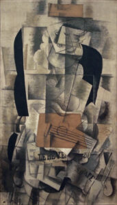 Paul Braque, Woman with Guitar, 1913 Oil and charcoal on canvas, 20.2 × 28.7 in Musée National d'Art Moderne, Centre Pompidou, Paris
