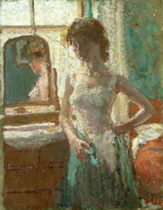 Spencer Gore, The Green Dress, c 1912–13 Oil on canvas, 24 x 20 in Private Collection