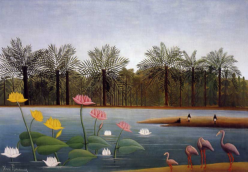 Henri Rousseau, The Flamingoes, 1907 Oil on canvas, 44.9 × 63.8 in Private collection