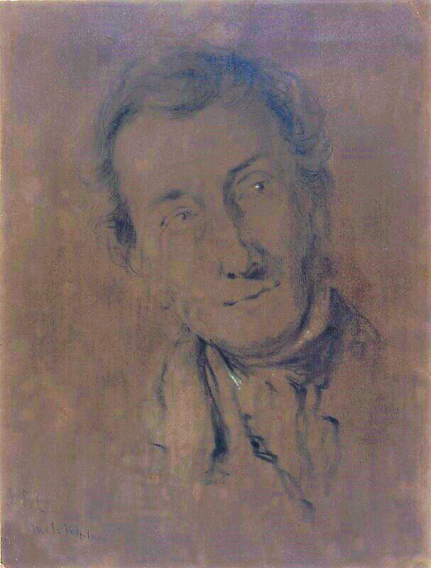 John Joseph Cotman Portrait of John Sell Cotman, 1841 Chalk on paper, 18.4 x 14.0 in National Portrait Gallery, London