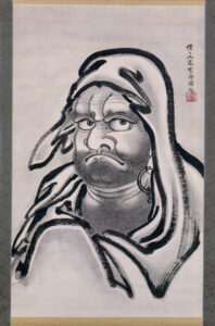 Kawanabe Kyōsai, Daruma, c 1887 Hanging scroll, ink on paper, 50 x 31 in Private Collection