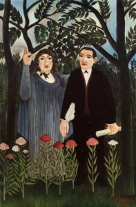 Henri Rousseau, The Muse Inspiring the Poet, 1909 Oil on canvas, 51.2 × 38.2 in Kunstmuseum Basel, Basel, Switzerland