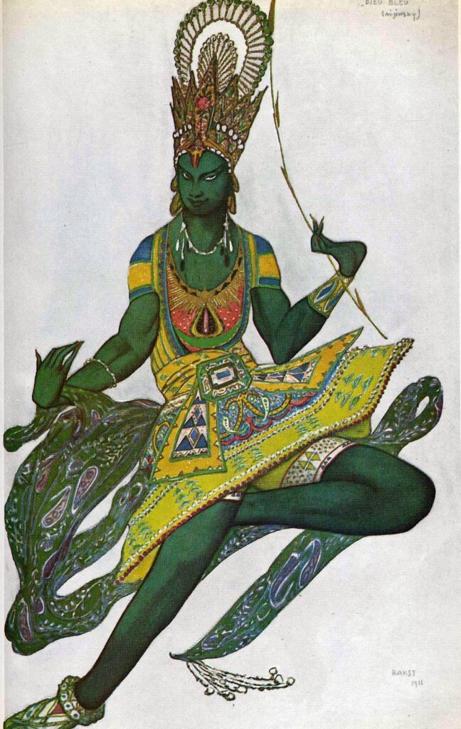 Léon Bakst, Costume Design for "The Blue God" (Nijinsky), 1911