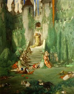 Léon Bakst, The Princess and the Court Fall Asleep for a Hundred Years, Illustration from "The Sleeping Beauty," 1913 National Trust, Waddesdon Manor, UK