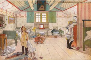 Carl Larsson, Mama's and the Little Girls' Room, 1897 Watercolor on paper, 17 x 25 in Nationalmuseum, Stockholm, Sweden