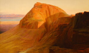 Edward Lear, Masada on the Dead Sea, 1858 Oil on canvas, 18 3/4 x 30 in Fine Arts Museums of San Francisco