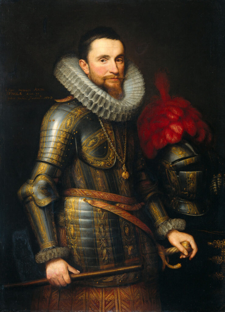 Michiel Jansz. van Mierevelt, Portrait of Ambrogio Spinola, 1609 Oil on canvas, 46.8 x 34.4 in Rijksmuseum, Amsterdam