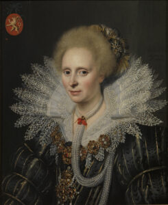 Michiel Jansz. van Mierevelt,Portrait of a lady of the van Beijeren van Schagen Family, 1620 Oil on canvas, 24.8 x 20 in Museo del Prado, Madrid