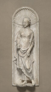 Mino da Fiesole, Faith, c 1475–1480 Marble relief, 49.6 × 16.9 in National Gallery of Art, Washington