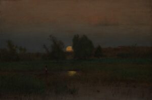 George Inness, Moonrise, 1887 Oil on canvas, 20.2 x 30.5 in Yale University Art Gallery, New Haven, CT