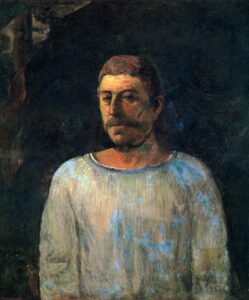 Paul Gauguin, Self-portrait "Near Golgotha," 1896 Oil on canvas, 29.9 x 25.1 in São Paulo Museum of Art, Brazil