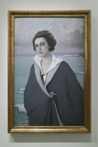 Romaine Brooks, At the Seaside (Self-Portrait), 1914 Oil on canvas, 41.3 x 26.8 in National Museum of Modern Art, Paris