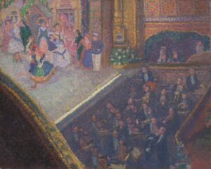 Spencer Gore, Ballet Scene from “On the Sands”, c 1910, Oil on canvas, 25.0 x 30.0 in Southampton City Art Gallery, UK