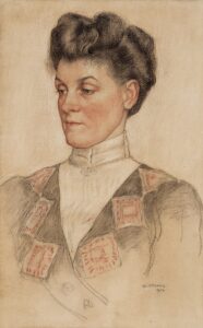 William Strang, The Artist's Wife (Agnes Rogerson Strang), 1904 Pastel and charcoal on paper, 24 x 17 in National Galleries of Scotland, Edinburgh