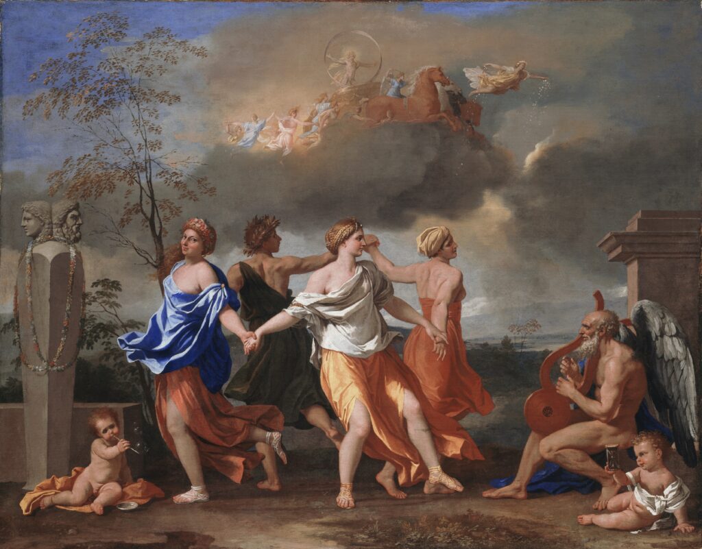 Nicolas Poussin, A Dance to the Music of Time, c 1634 – 1636 Oil on canvas, 32.5 x 40.9 in Wallace Collection, London