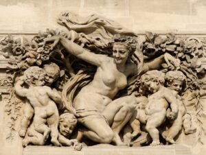 Jean-Baptiste Carpeaux, The Triumph of Flora, 1866 South façade of the Pavillon de Flore, Louvre, Paris