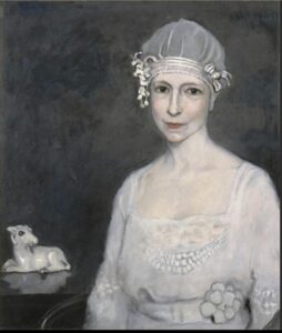 Romaine Brooks, The White Goat (Portrait of Elsie de Wolfe, c 1915 Oil on canvas, 27.2 x 23.2 in National Museum of Modern Art, Paris