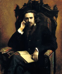 Portrait of Vladimir Solovyov, 1885 Oil on canvas, 34.4 x 29.1 in Tretyakov Gallery, Moscow