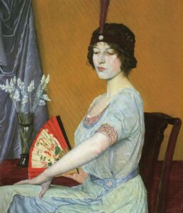 William Strang, The Japanese Fan, c 1910 Oil on canvas, 40 x 30 in Private Collection