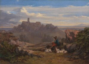 Edward Lear, Landscape with Goatherd, c 1842 Oil on canvas, 10.5 x 14.5 in Yale Center for British Art, New Haven, Connecticut