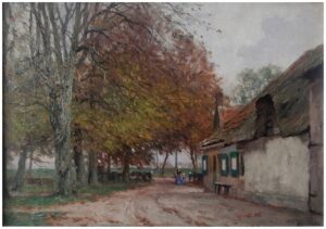 Emmanuel Viérin, View of Oranjezon, c 1915 Oil on cardboard, 20.5 x 14.6 in Private Collection