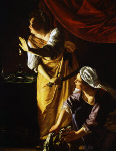 Artemisia Gentileschi, Judith and Her Maidservant with the Head of Holofernes, ca.1623-1625 Oil on canvas, 73 11/16 × 55 7/8 in Detroit Institute of Art