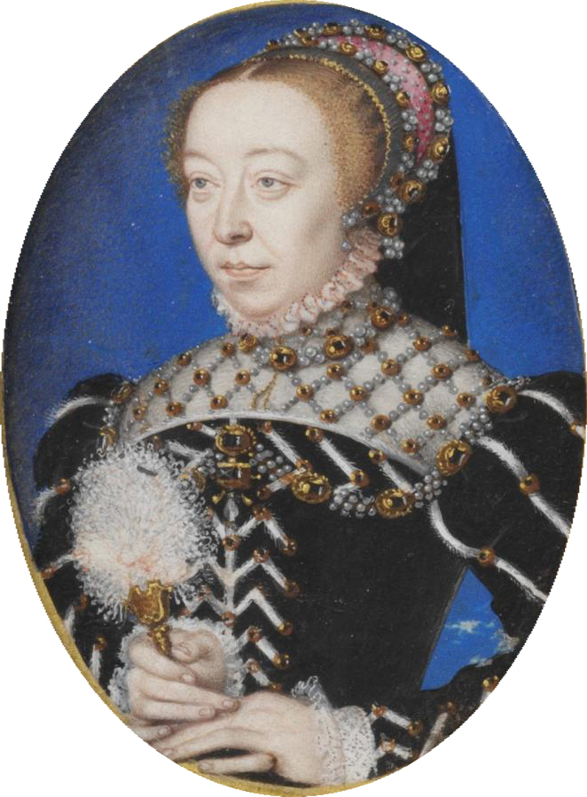 François Clouet, Portrait of Catherine de’ Medici, c 1555 Watercolor on vellum mounted on board Victoria and Albert Museum, London