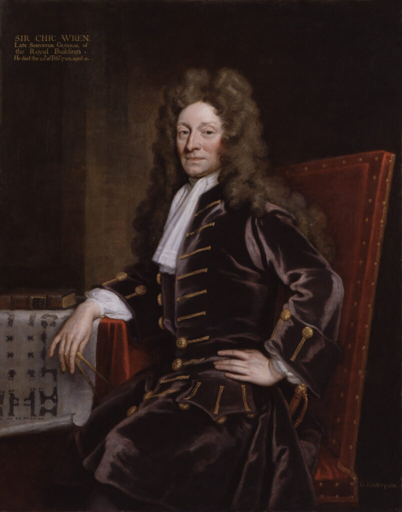 Sir Godfrey Kneller, Sir Christopher Wren, 1711 Oil on canvas, 49 x 39.5 in National Portrait Gallery, London