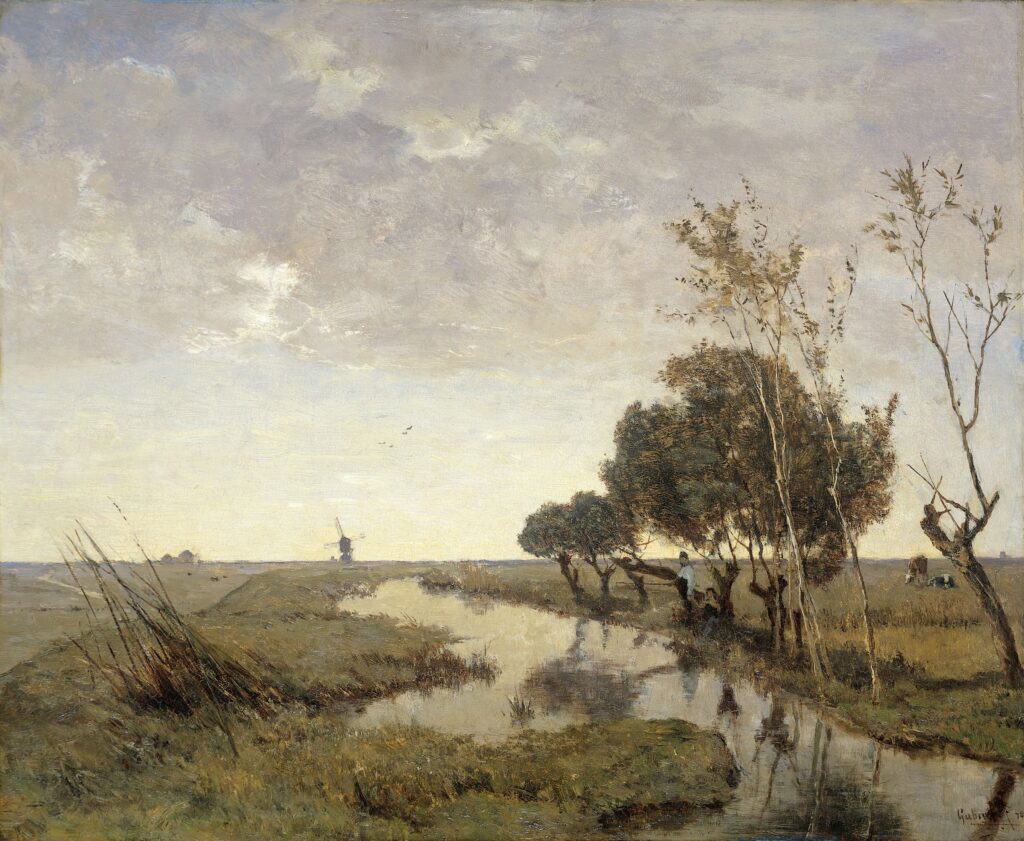Paul Gabriël, A Watercourse near Abcoude, 1878 Oil on panel 16.1 x 19.7 in Rijksmuseum, Amsterdam