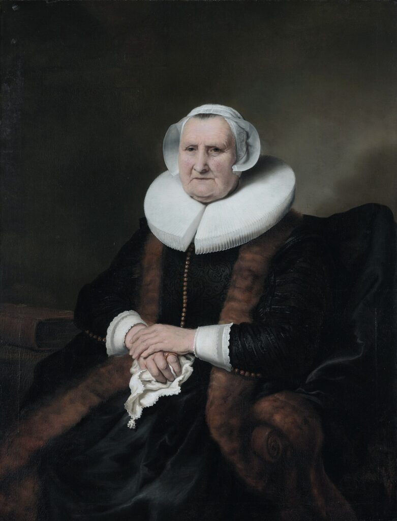 Ferdinand Bol, Elisabeth Bas, 1642 Oil on canvas, 42.9 x 54.3 in Rijksmuseum