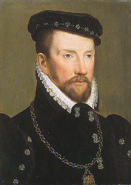 François Clouet, Admiral Gaspard II de Coligny, 1565–1570 Oil on panel, 8.1 x 5.8 in Saint Louis Art Museum, St. Louis