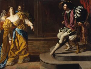 Artemisia Gentileschi, Esther before Ahasuerus, 1628 – 1635 Oil on canvas, 82 x 107.7 in Metropolitan Museum of Art, New York