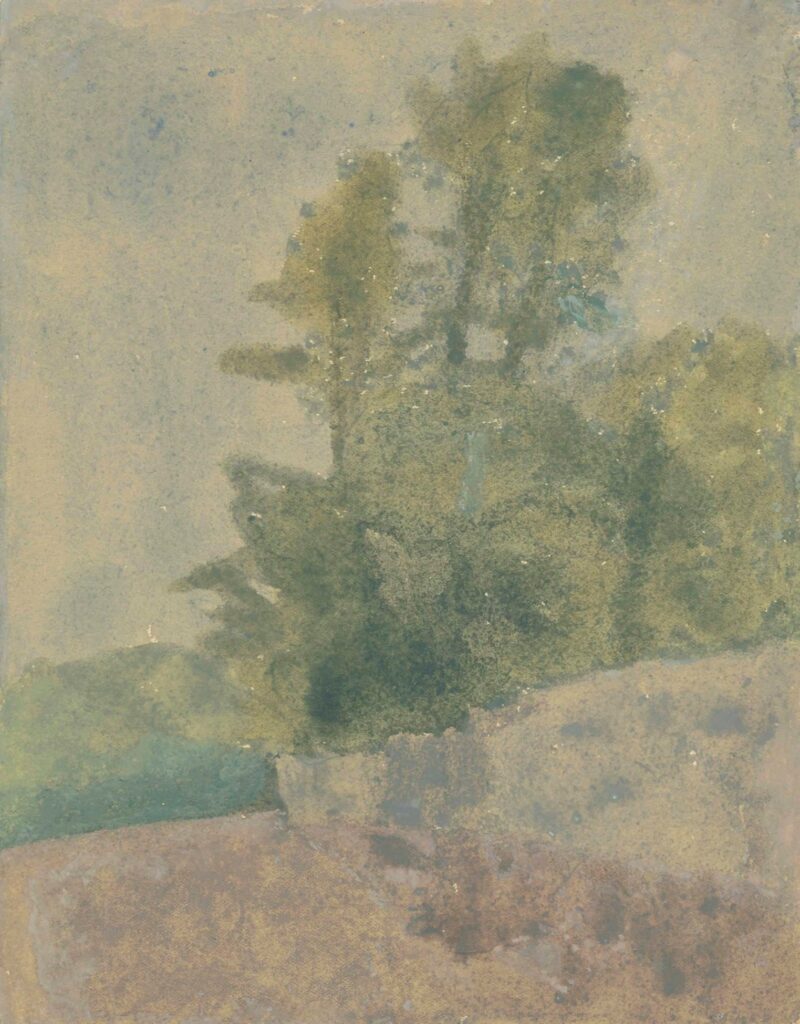Gwen John, La rue des Clos Moreaux, c 1909 – 1911 Watercolor, 8.8 x 6.7 in Private collection