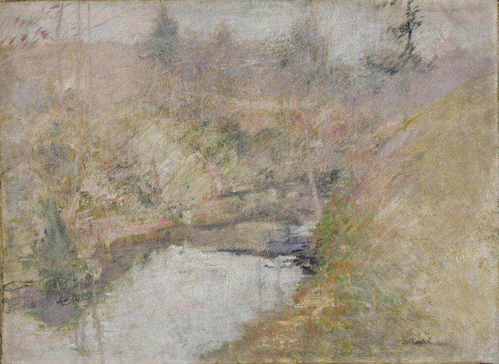 John Henry Twachtman, Hemlock Pool, c 1890–1900 Oil on canvas, 22.3 x 30.3 in Smithsonian American Art Museum, Washington DC